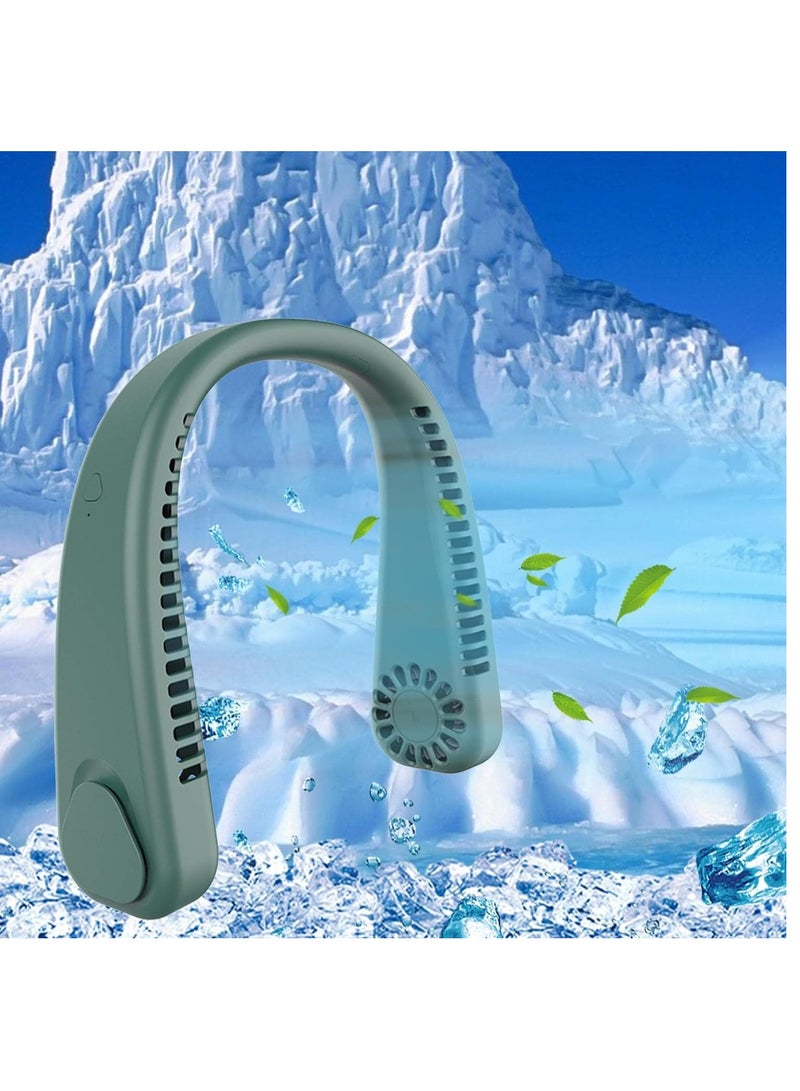 Wearable Fan,Portable Personal Fan | Soft Comfortable Lightweight Hands-Free Fan Stylish Look, Low Consumption Bladeless Neck Fan for Outdoor Indoor - Image 2