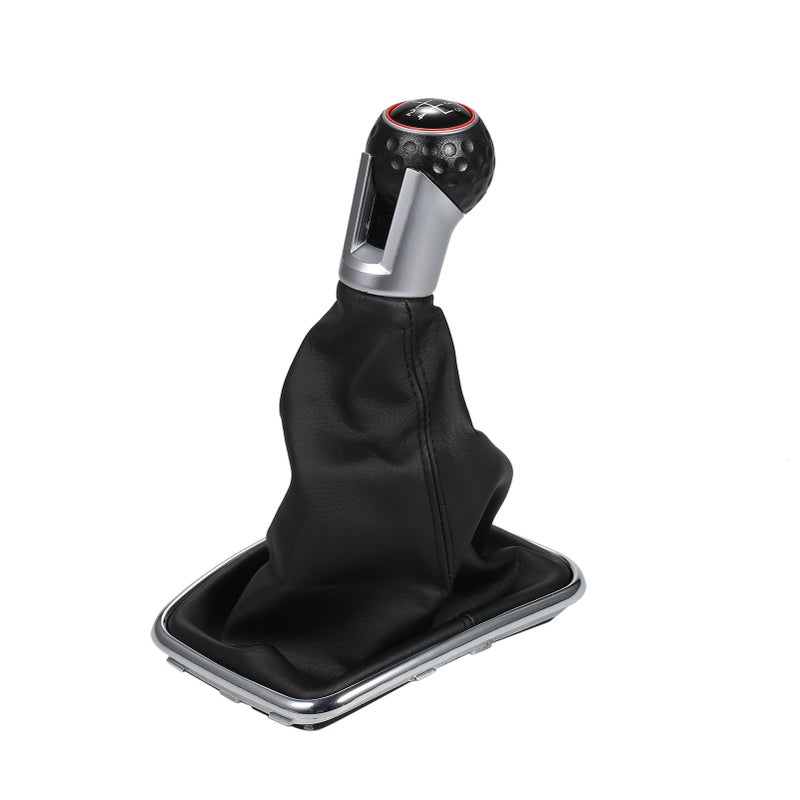 Manual 5 Speed Gear Shift Knob Gaiter Boot Cover Kit Gear Stick Knob Cover Replacement for VW Golf 5 MK5 R32 for GTI 2004-2009 VW Golf 6 MK6 R20 for GTI 2010-2013 - Image 1