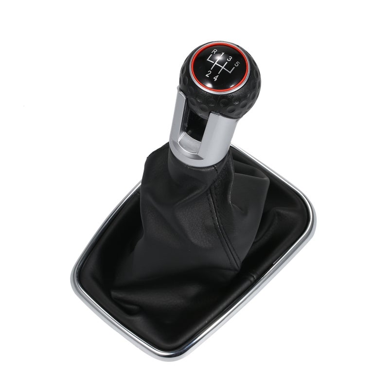 Manual 5 Speed Gear Shift Knob Gaiter Boot Cover Kit Gear Stick Knob Cover Replacement for VW Golf 5 MK5 R32 for GTI 2004-2009 VW Golf 6 MK6 R20 for GTI 2010-2013 - Image 4