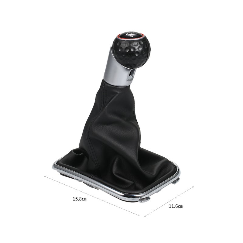 Manual 5 Speed Gear Shift Knob Gaiter Boot Cover Kit Gear Stick Knob Cover Replacement for VW Golf 5 MK5 R32 for GTI 2004-2009 VW Golf 6 MK6 R20 for GTI 2010-2013 - Image 2