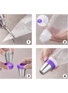 Casa Azul Casa Azul Pack of 9 Russian Piping Tips Stainless Steel Nozzles for Cake Decorating Create Beautiful Designs EasytoUse Icing Tips for Cupcakes Cookies BPA Free  - Image 3