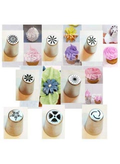 Casa Azul Casa Azul Pack of 9 Russian Piping Tips Stainless Steel Nozzles for Cake Decorating Create Beautiful Designs EasytoUse Icing Tips for Cupcakes Cookies BPA Free  - Image 2
