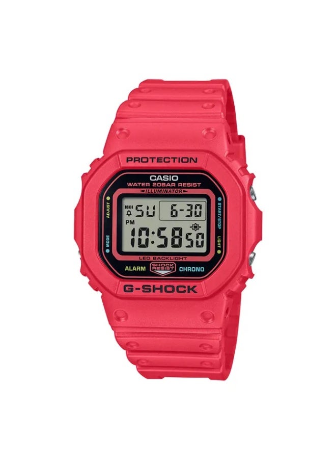 Casio G-Shock DW-5600EP-4DR Energy Pack Series Digital Dial Red Resin Band
