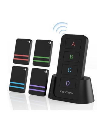 Remote Control Finder, Pack of 5 Lost Key Finders That Make Noise, 120 Ft Range 80dB RF Key Locator, 1 RF Transmitter & 4 Receivers, Tracker Tags for Car Keys, Phones, Wallet, TV Remote Control - pzsku/ZB33FA6226748C03C1FDAZ/45/_/1720765103/c878485c-7165-41ea-885b-ac15bf0a2850