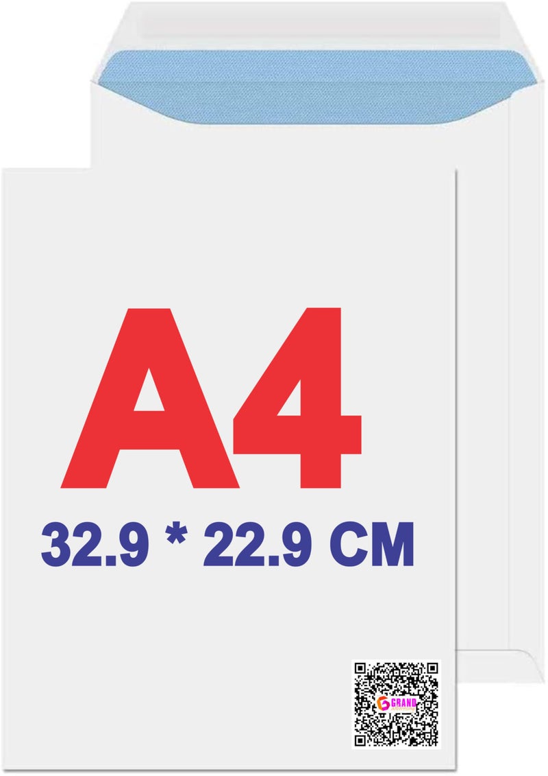 Self Adhesive Envelope, A4, Bright White, 25 Pieces, Printer Safe, Heavy Paper - Image 1