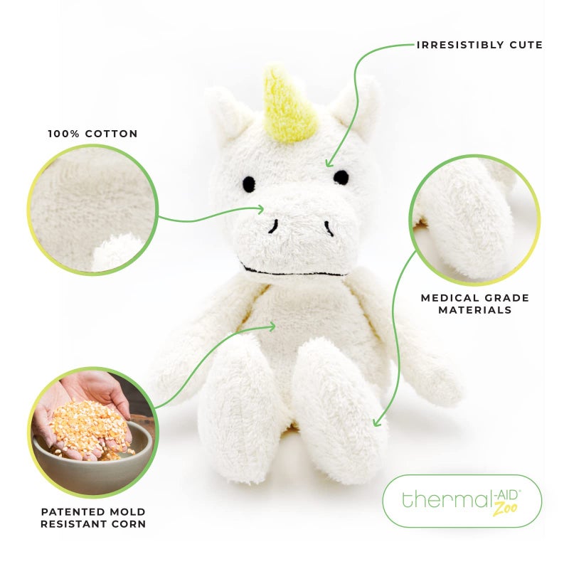 Thermal-AidÂ® (Juno The Unicorn) â€“ Washable Heating Pad & Ice Pack â€“ Plush Hot/Cold Pack with Natural Corn Filling â€“ Reusable Comfort - Image 2