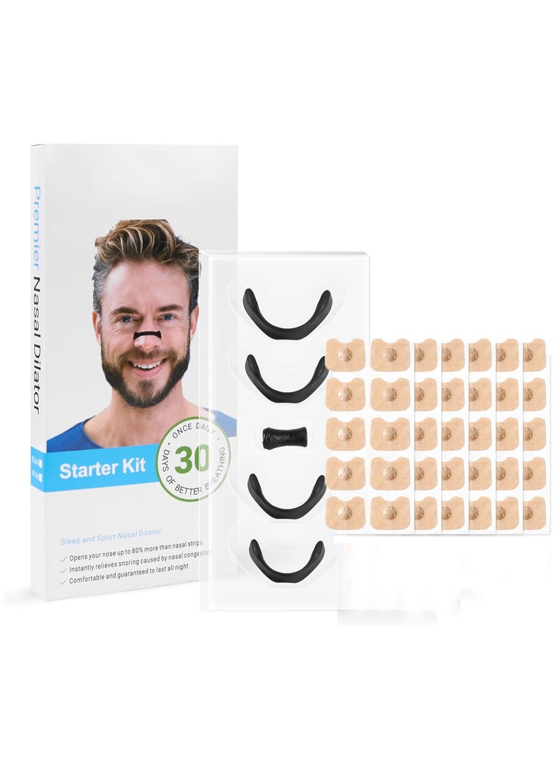 60 Count Magnetic Breathing Nasal Strip, Nose Magnets, Anti-Snoring Sleep Nasal Strips, Improve Sleep Quality,Sleep Aid for Men & Women (Black 60Count) - Image 1
