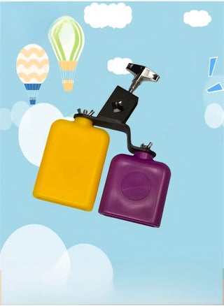 Bicolor Cowbell for Drum Set High and Low Tones Double Mounted Bell Kit Percussion Instruments Medium Size,Purple-Yellow - pzsku/ZB33FCE2F539ACEB3A6C5Z/45/1748496596/b61cc7d8-d4a0-42a8-8268-bde7d477b22d