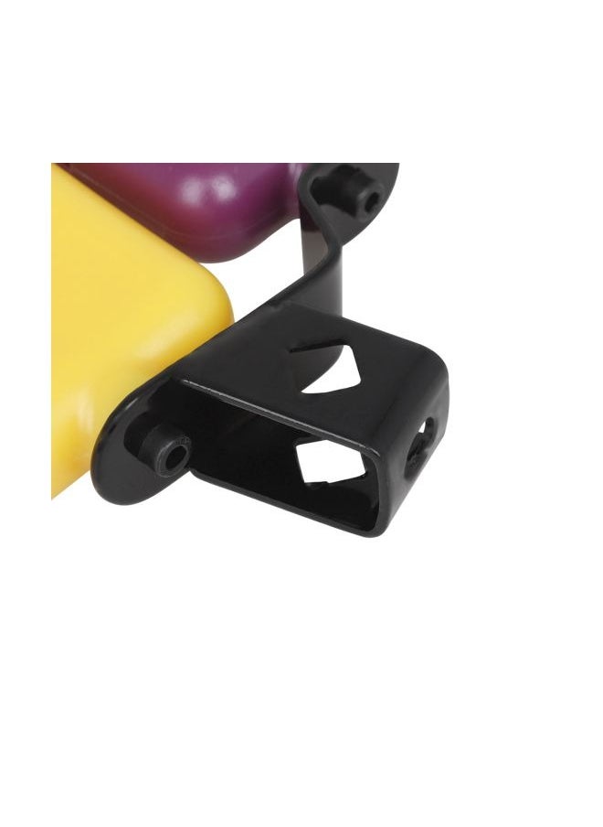 Bicolor Cowbell for Drum Set High and Low Tones Double Mounted Bell Kit Percussion Instruments Medium Size,Purple-Yellow