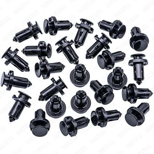 Rexka 25pcs Splash Shield Under Cover Mud Guard Wheelhouse Liner Bumper Cover Push Type Retainer Clip for Nissan 01553-09241 240SX Maxima Subaru Forester Impreza Legacy Outback STI Tribeca WRX - Image 2