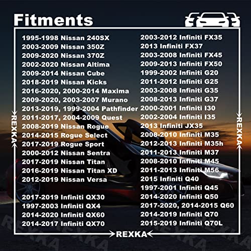 Rexka 25pcs Splash Shield Under Cover Mud Guard Wheelhouse Liner Bumper Cover Push Type Retainer Clip for Nissan 01553-09241 240SX Maxima Subaru Forester Impreza Legacy Outback STI Tribeca WRX - Image 3