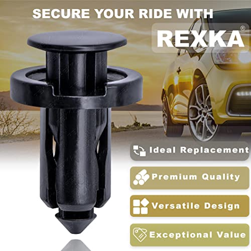 Rexka 25pcs Splash Shield Under Cover Mud Guard Wheelhouse Liner Bumper Cover Push Type Retainer Clip for Nissan 01553-09241 240SX Maxima Subaru Forester Impreza Legacy Outback STI Tribeca WRX - Image 4