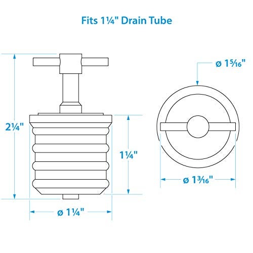 Seachoice Twist-Turn 1.25 in. Marine Boat Brass Drain Plug w/Neoprene Seal - Image 3