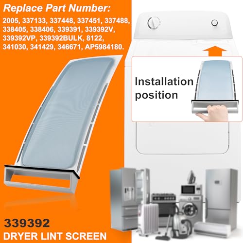 MIFLUS 339392 Dryer Lint Filter Case Screen Replacement Compatible for Whirlpool/Ken-more/Ro-per etc Replaces 339392V,337133,337451,339391,339392BULK by MIFLUS - Image 4