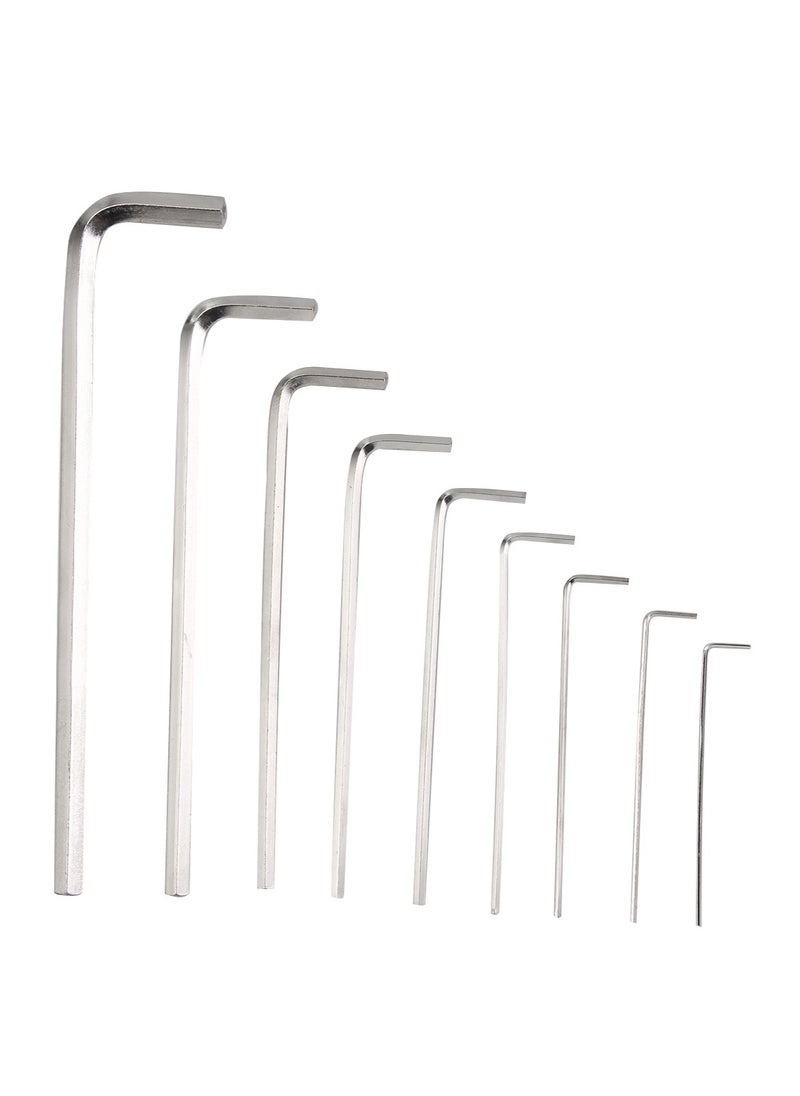 KSEIBI Hex Key Wrench Set Long 9-PC. SAE, Size 1/16"-3/8", Long Arm Ball End Hex Key Wrench Set for Damaged Fasteners, Standard, Rounded Bolts, Long End - Zeon Series, L-Wrenches for Tight Places, Orange.  - Image 4