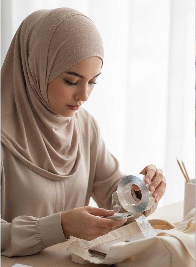 شريط نانو لاصق مزدوج الوجه – لاصق أكريليك شفاف قابل للغسل بدون علامات، لزوجة عالية - Image 3