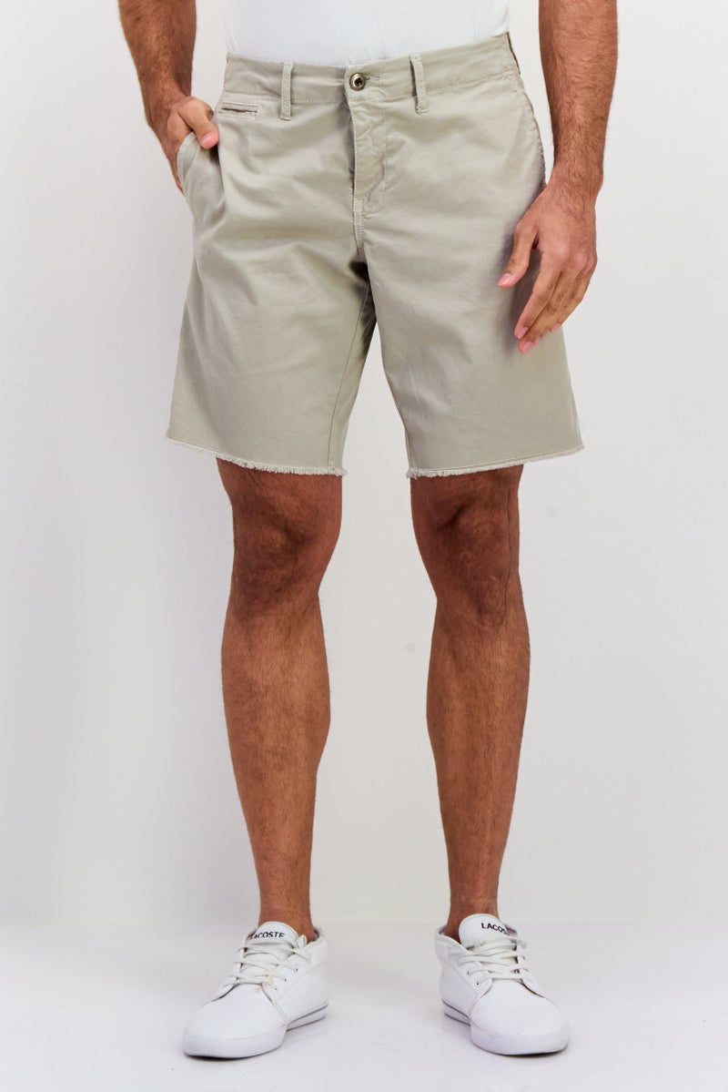 Original Paperbacks Men Plain Chino Shorts, Light Grey - Image 1