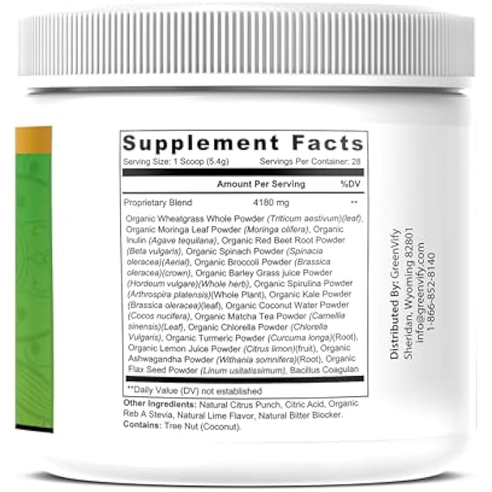 GREENVIFY Tonic Greens Ultra, Extra Strength Superfood Supplement with Wheatgrass and Antioxidants, 5.3 oz (1) - Image 4