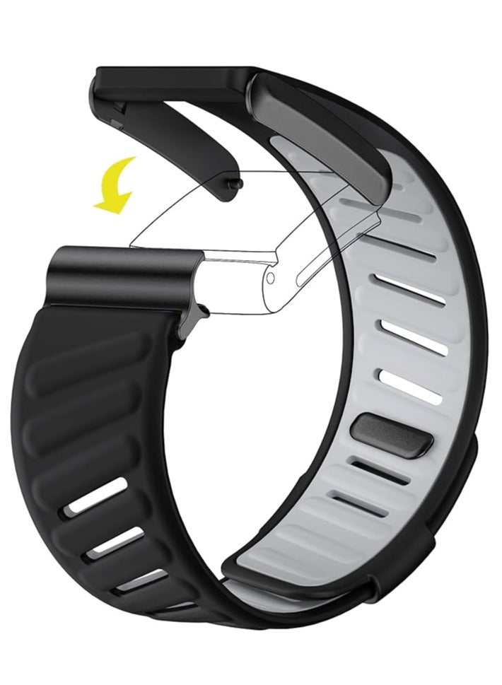 Comfort Durable Silicone Wristband Compatible with WHOOP 4.0 Band, Soft Silicone Sports Loop Strap for Men & Women, with U Shapped Connector  - Image 3