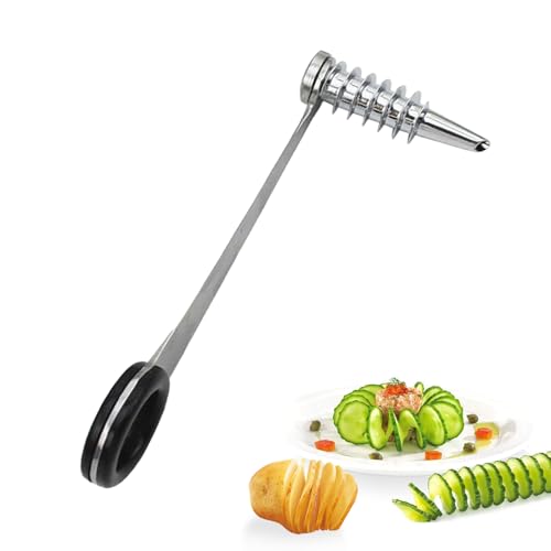 Xanadued Piranha Spiral Cutter for Potatoes, Stainless Steel Spiral Cutter for Veggies Cucumber and Carrot - Image 1