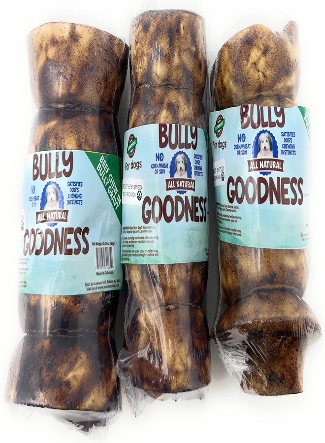 Lennox Bully Goodness 5" Beef Cheek Rolls with Bully Gravy Dog Chews | (3-Pack) Long Lasting Natural Safe Digestible Rawhide Alternative Treat for Dogs - Image 1