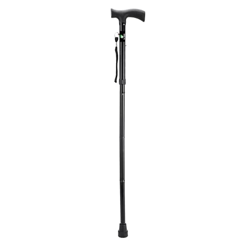 Dr. TORSO Black Edition Premium Foldable Walking Stick | Adjustible Height |100% Aluminum Body | Strong Yet Light Weight | Easy to Store | for Men/Women, Patients, Old People (Foldable) - Image 2