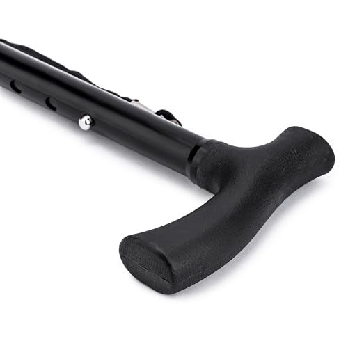 Dr. TORSO Black Edition Premium Foldable Walking Stick | Adjustible Height |100% Aluminum Body | Strong Yet Light Weight | Easy to Store | for Men/Women, Patients, Old People (Foldable) - Image 4