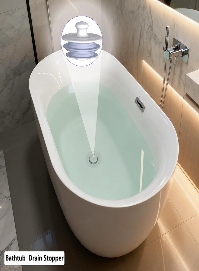 XAJOON Drain Stopper, Sink Plug, Drain Plug, Silicone Stopper (Patented Design) (1, Small+Large-Gray) - Image 3
