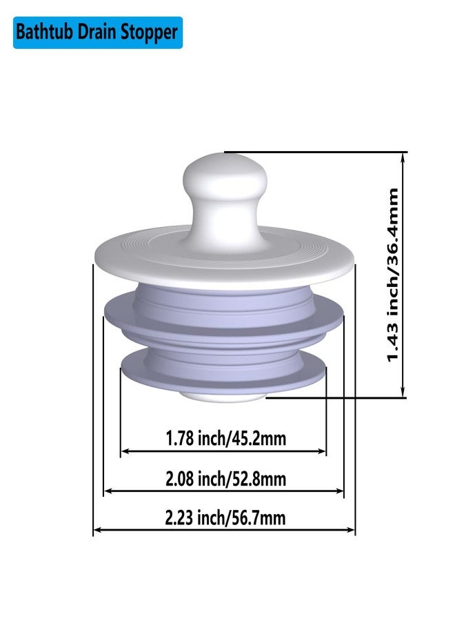 XAJOON Drain Stopper, Sink Plug, Drain Plug, Silicone Stopper (Patented Design) (1, Small+Large-Gray) - Image 4