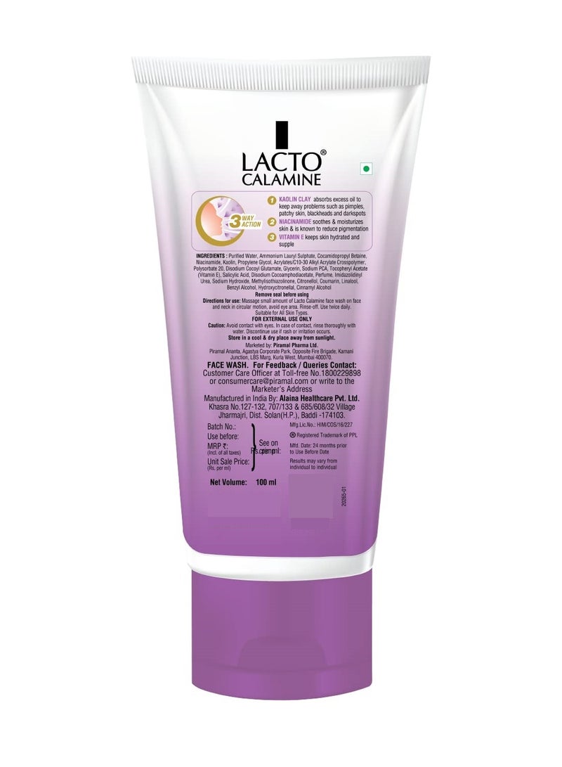 Lacto Calamine Face Wash with Niacinamide & Vitamin E 100 ml - Image 2