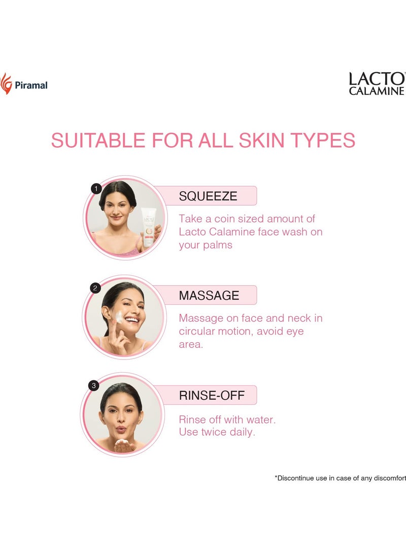 Lacto Calamine Face Wash with Niacinamide & Vitamin E 100 ml - Image 4