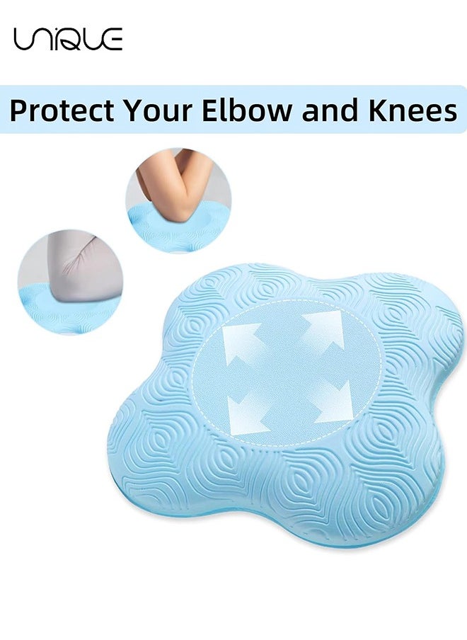 Unique 2PCS Yoga Mats, Yoga Non-Slip Mats, Pilates Support Mats, Designed to Protect the Balance of Men's and Women's Knees, Elbows and Wrists While Exercising - For Fitness, Travel, Balance - Blue  - Image 4