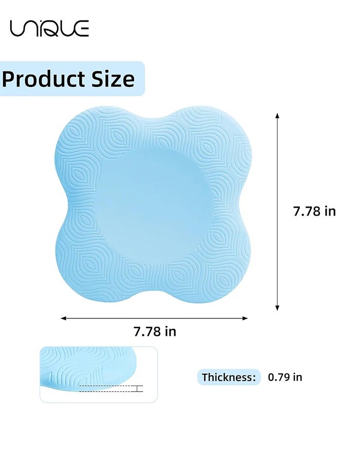 Unique 2PCS Yoga Mats, Yoga Non-Slip Mats, Pilates Support Mats, Designed to Protect the Balance of Men's and Women's Knees, Elbows and Wrists While Exercising - For Fitness, Travel, Balance - Blue  - Image 2