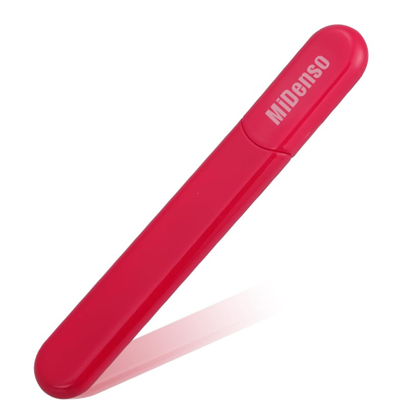 MiDenso Premium Particular Glass Nail File with Case, Both Sided Filer, Crystal Beauty Nail File Salon Nail Shine Top, Rose Gold - Image 1