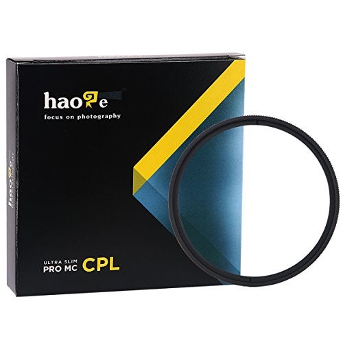 Haoge 58mm MC CPL Multicoated Circular Polarizer Polarizing Lens Filter for Canon 800D 700D 200D 1300D 60D with EF-S 18-55mm f4-5.6 is, 55-250mm F4-5.6 is Lens - Image 1