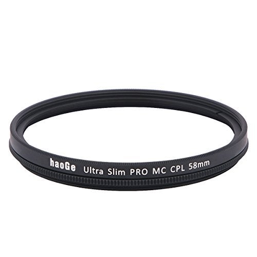 Haoge 58mm MC CPL Multicoated Circular Polarizer Polarizing Lens Filter for Canon 800D 700D 200D 1300D 60D with EF-S 18-55mm f4-5.6 is, 55-250mm F4-5.6 is Lens - Image 4