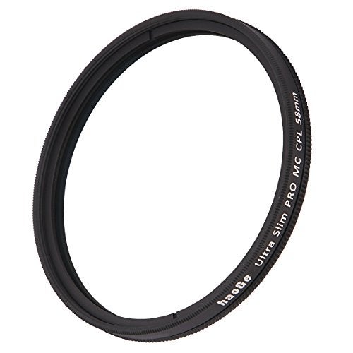 Haoge 58mm MC CPL Multicoated Circular Polarizer Polarizing Lens Filter for Canon 800D 700D 200D 1300D 60D with EF-S 18-55mm f4-5.6 is, 55-250mm F4-5.6 is Lens - Image 3