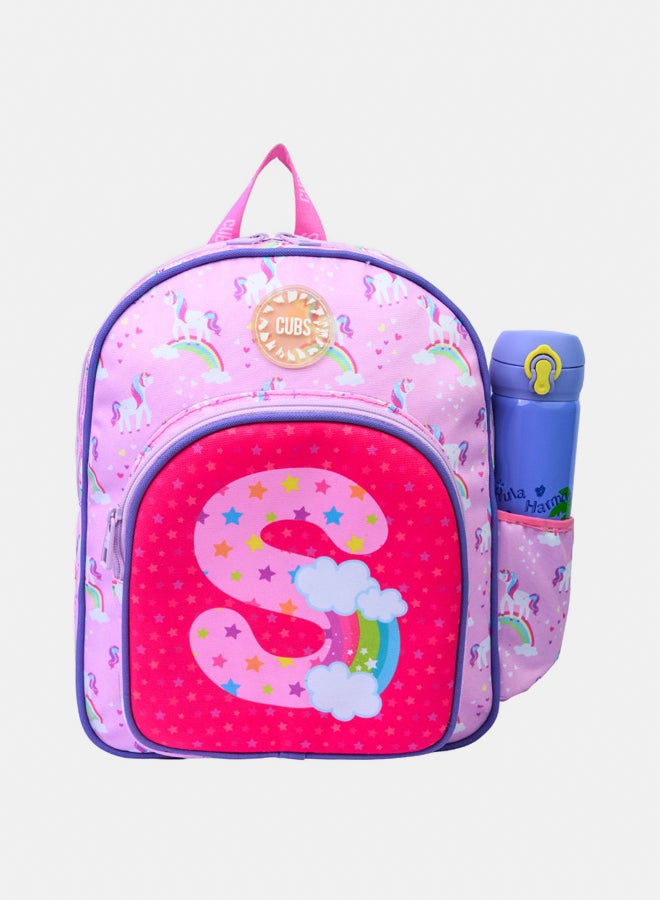 CUBS Nursery Pink Unicorn Letter S Bag - Image 1
