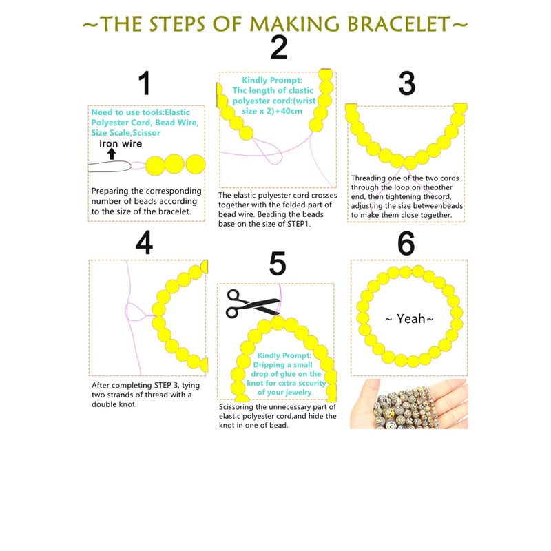 SOLARAE Beads for Bracelet, 6-12mm Natural Stone Beads Malachite Beads for Bracelets Black White Striated Stone Round Loose Beads for Jewelry Making - Image 4