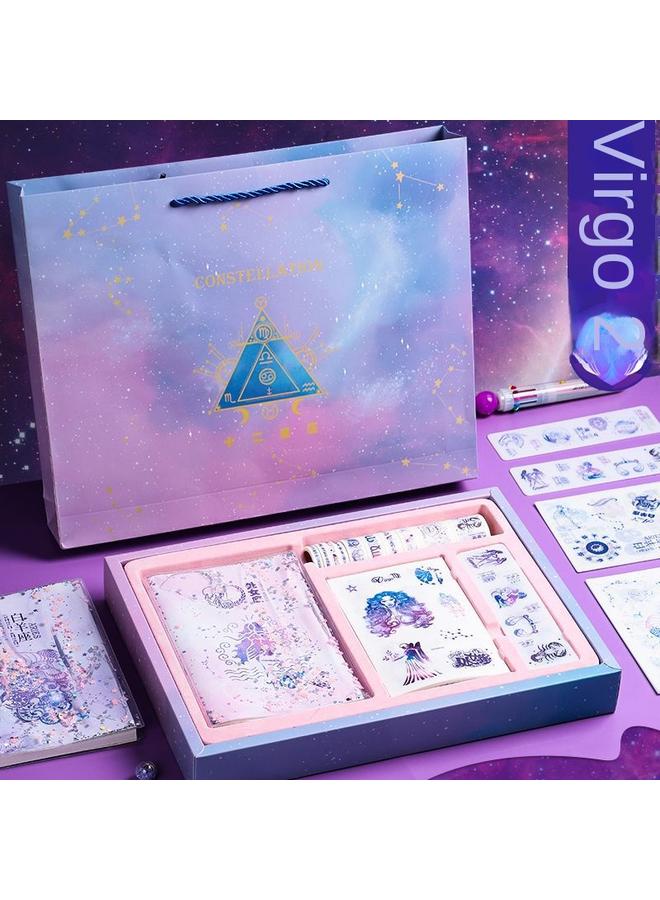 Bluejw Hand Account Book Twelve Constellations Tape Gift Box Suit Net Red Star Account Stick Sticker And Paper Tool Material Dream Domain - Image 1