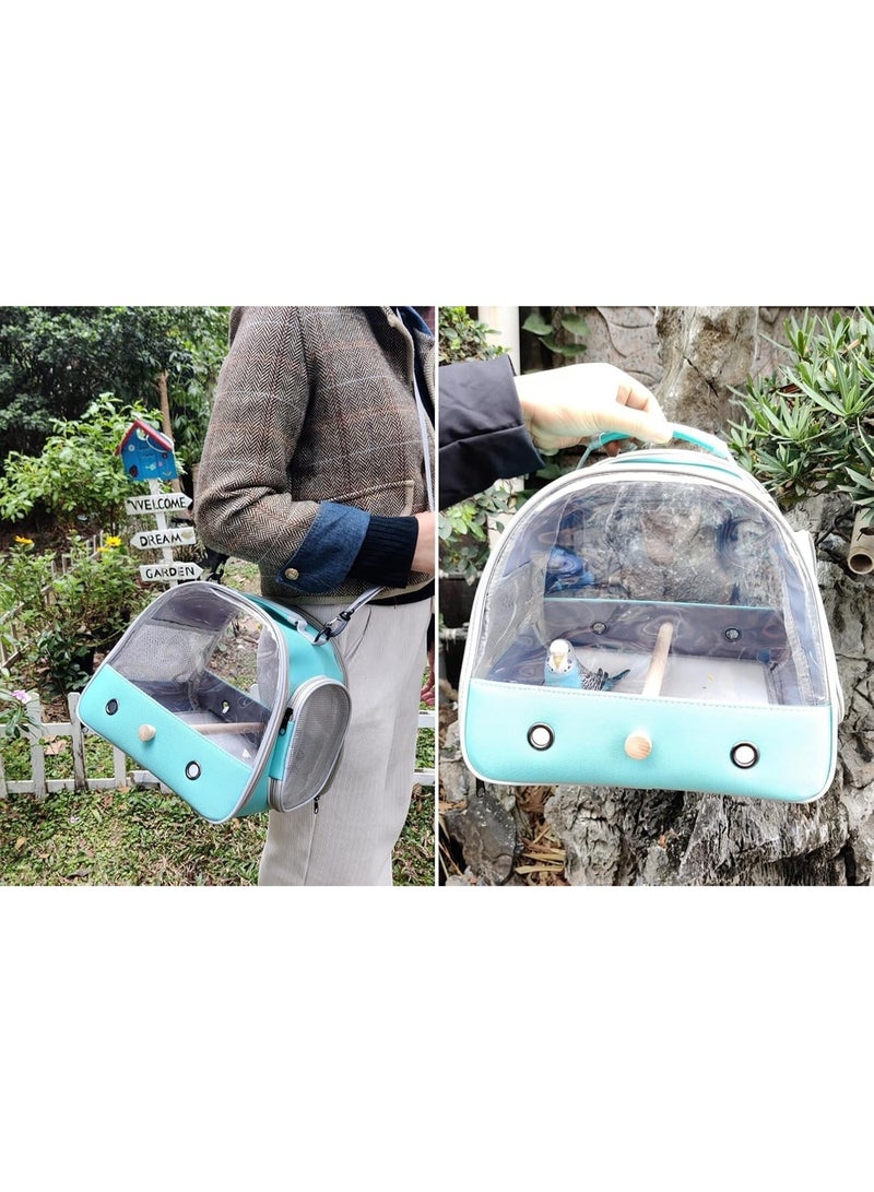 Foldable Bird Travel Carrier, Small Parrot & Parakeet Cage, Standing Perch & Comfy Mat, Vet Visit & Shopping Bag, Portable Mesh Carrier, Lightweight No-Tray Design - Image 4
