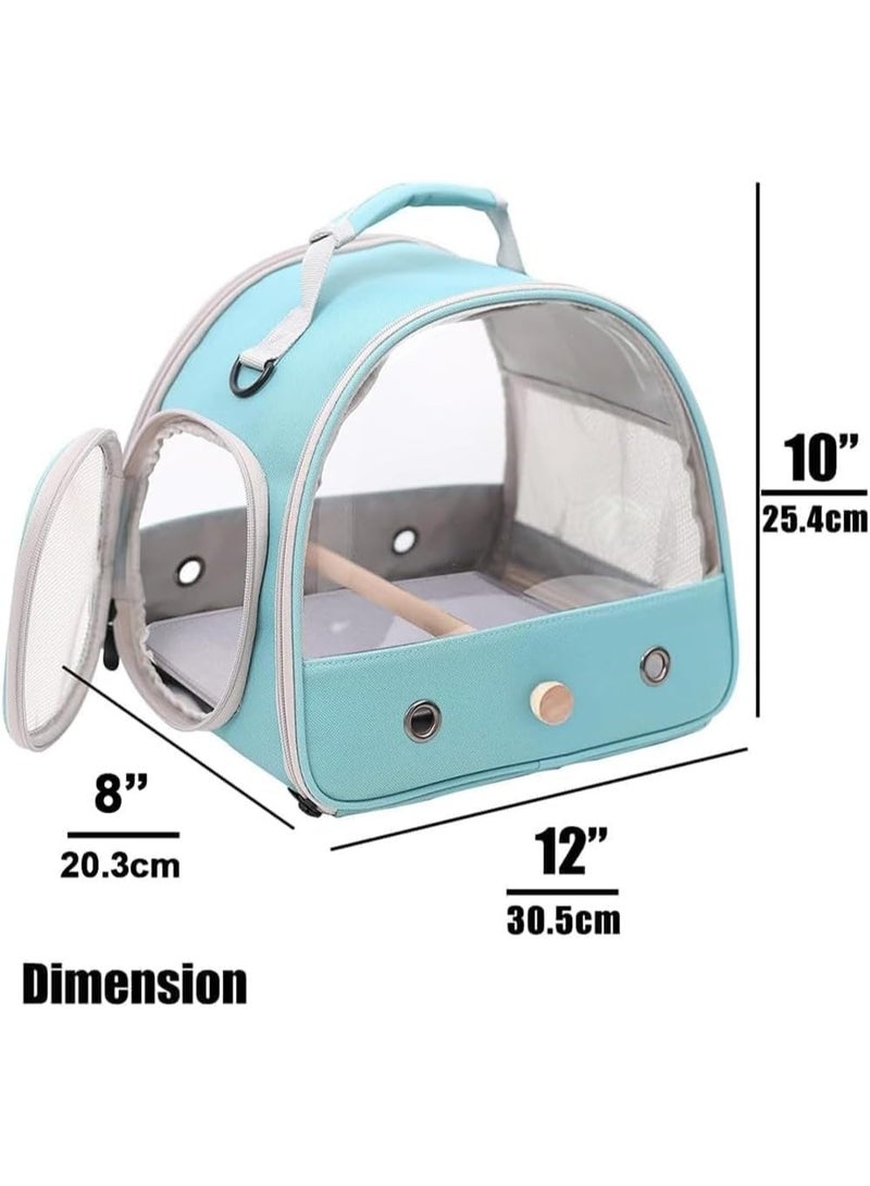 Foldable Bird Travel Carrier, Small Parrot & Parakeet Cage, Standing Perch & Comfy Mat, Vet Visit & Shopping Bag, Portable Mesh Carrier, Lightweight No-Tray Design - Image 5