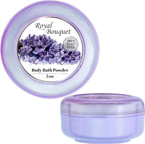 R-NEU Body Powder for Women with Powder Puff, 100% Talc-Free, Elegant Royal Bouquet Scented Dusting Powder, After Bath for Soft Skin, Extra Large, 1 Pack (5oz) - Image 2