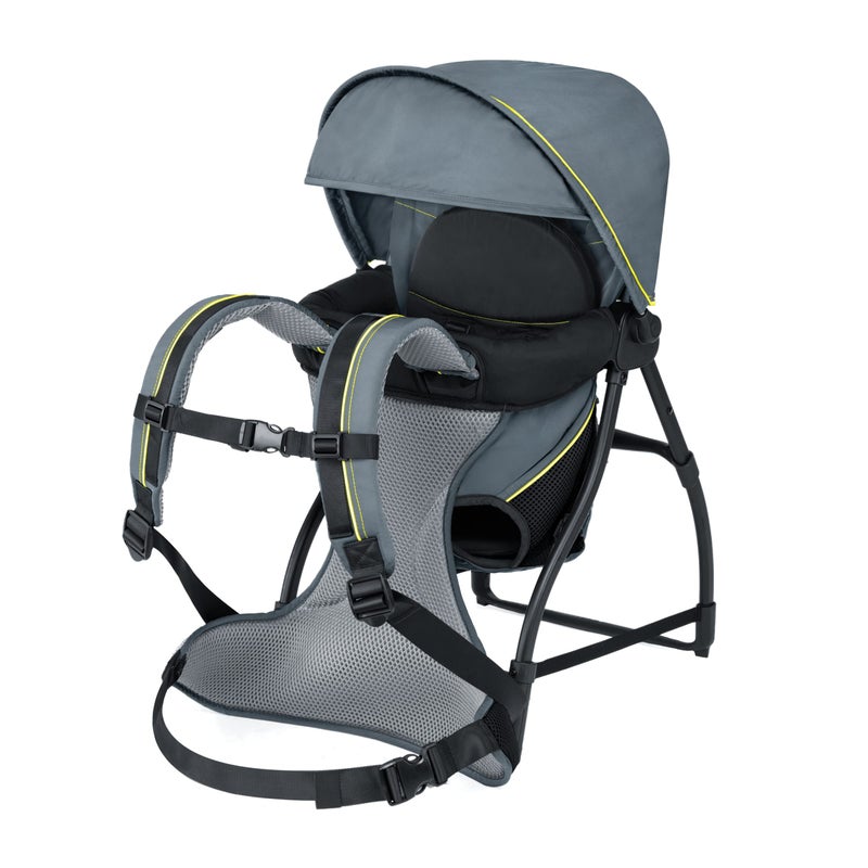 Chicco حامل ظهر للأطفال Chicco SmartSupport بإطار ألمنيوم، حامل ظهر خفيف الوزن للأطفال | شمس/رمادي - نموذج جديد - Image 1