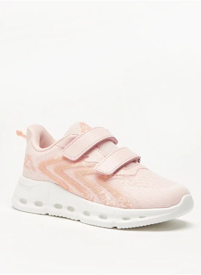 Kappa Girls' Textured Sports Shoes with Hook and Loop Closure