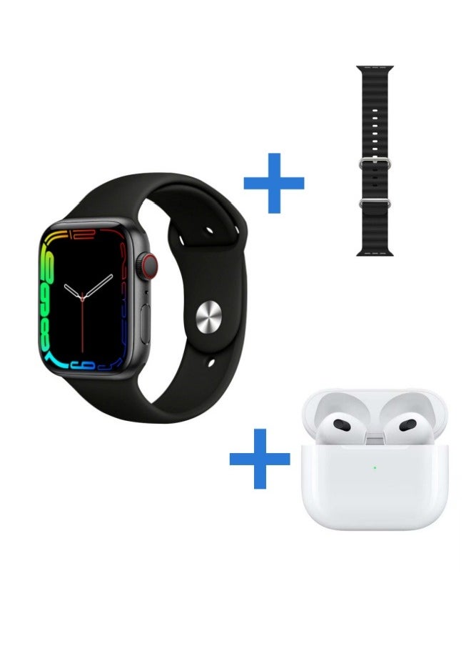 HW - Smart S9 series sports watch, support Bluetooth call, sleep monitoring, ultra long life with 49 mm replacement strap and 5th generation Bluetooth headset - Image 1