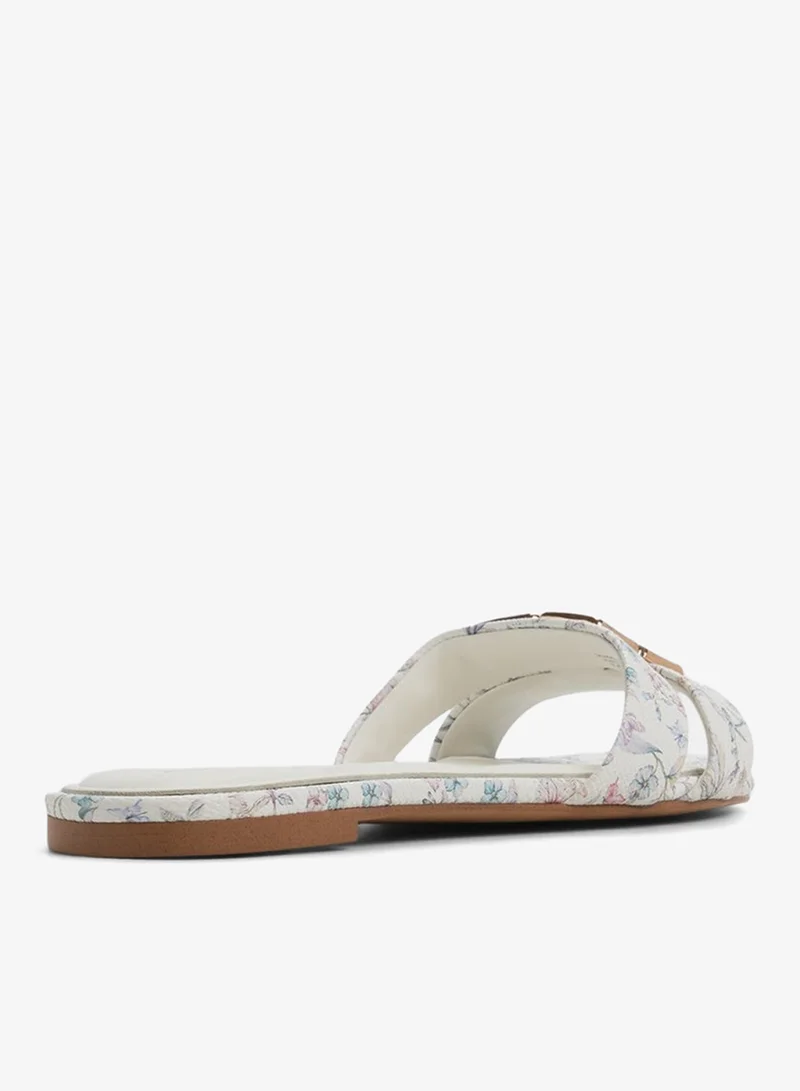 الدو صن راي صنادل مفتوحة من الأمام مسطحة