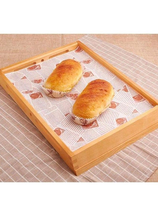 ZVEV 100 PCS Sandwich Wrapper Waxed Baking Paper Disposable Greaseproof Greaseproof Paper Square Food Wrap Waxed Paper Food Tray Liner for Burger Cake Bread - Image 2