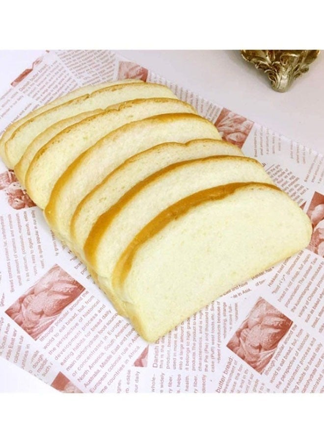 ZVEV 100 PCS Sandwich Wrapper Waxed Baking Paper Disposable Greaseproof Greaseproof Paper Square Food Wrap Waxed Paper Food Tray Liner for Burger Cake Bread - Image 3