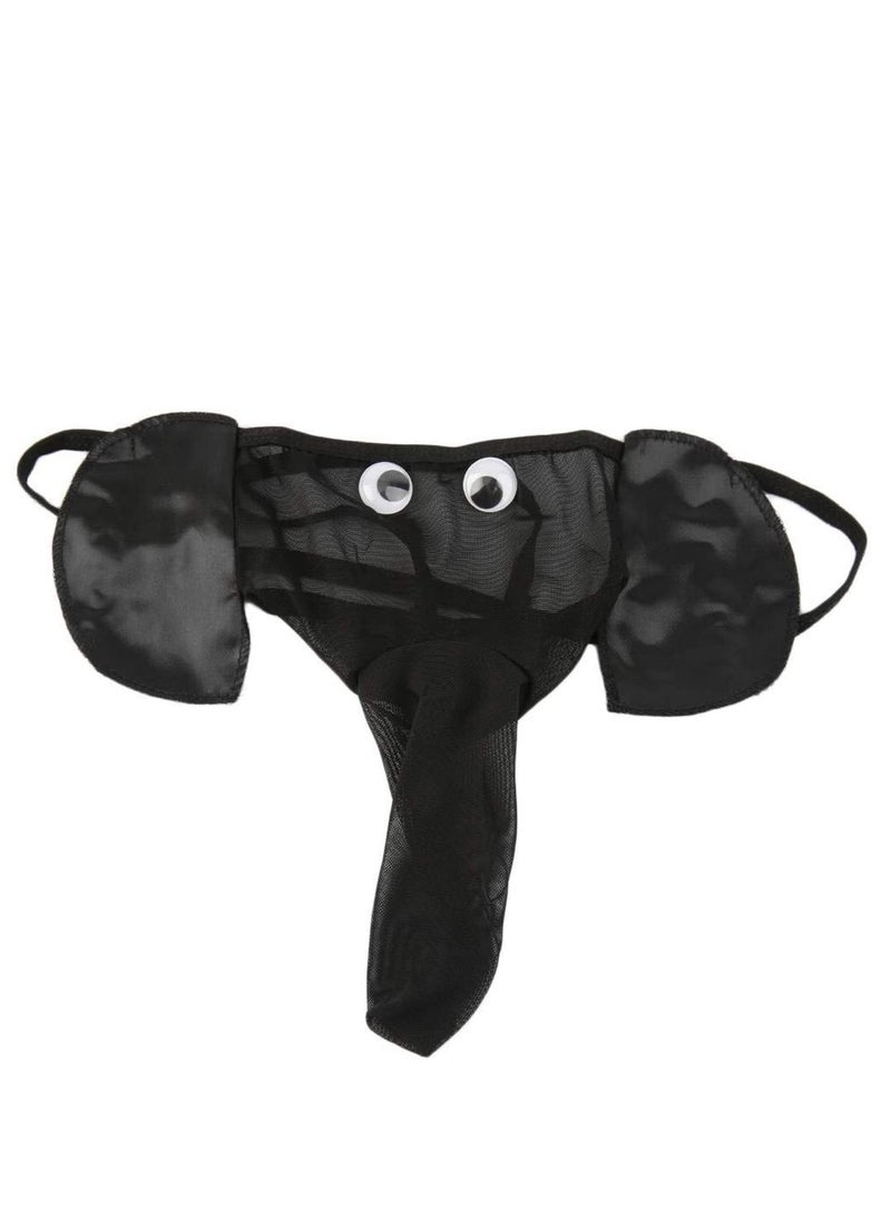 KASTWAVE Men Lingerie G-String Low-Waistline T-Back Thongs Underwear Elephant Pants Briefs Bottom (3 PCS, One Size)  - Image 2